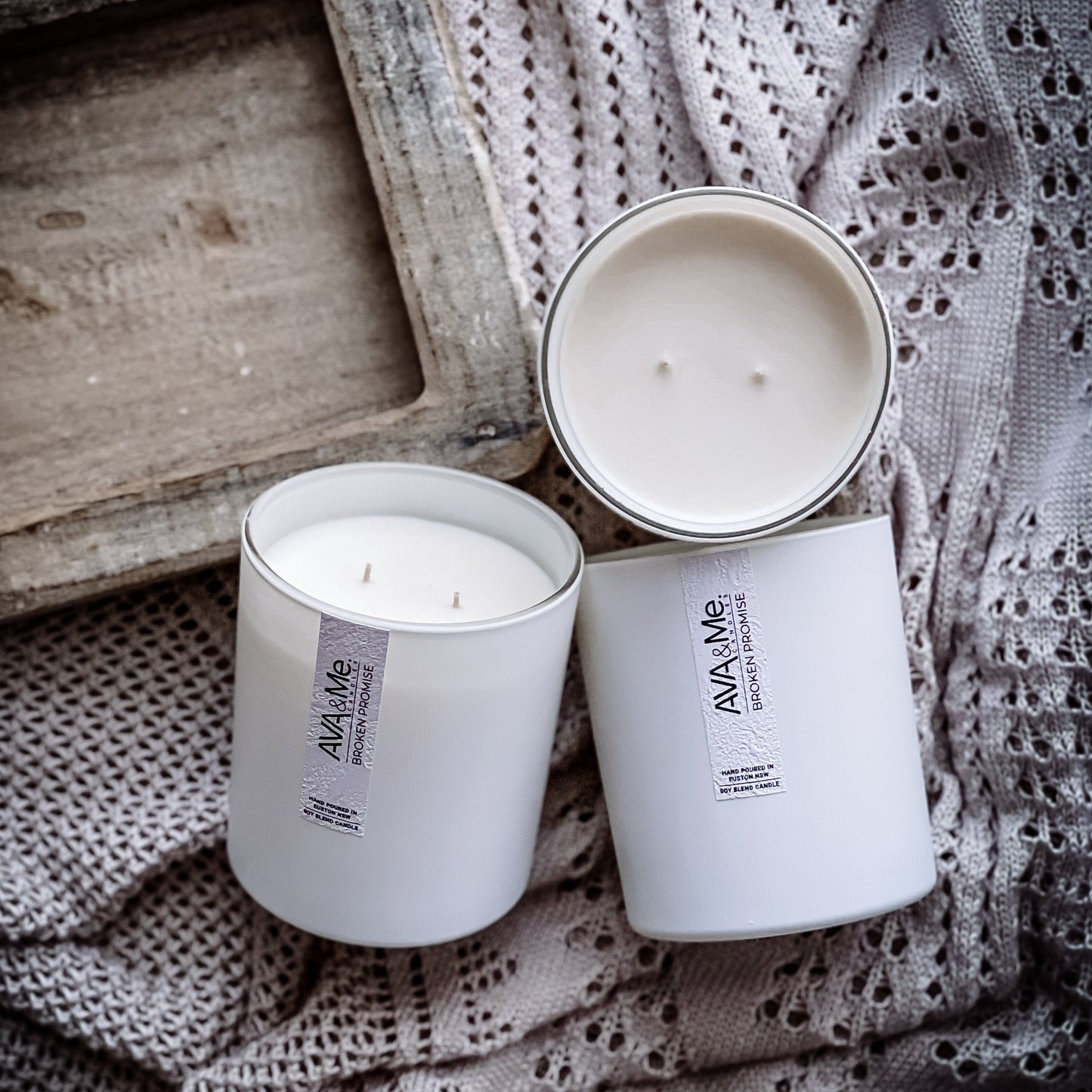 Broken Promise Scented Candle Classic White Collection