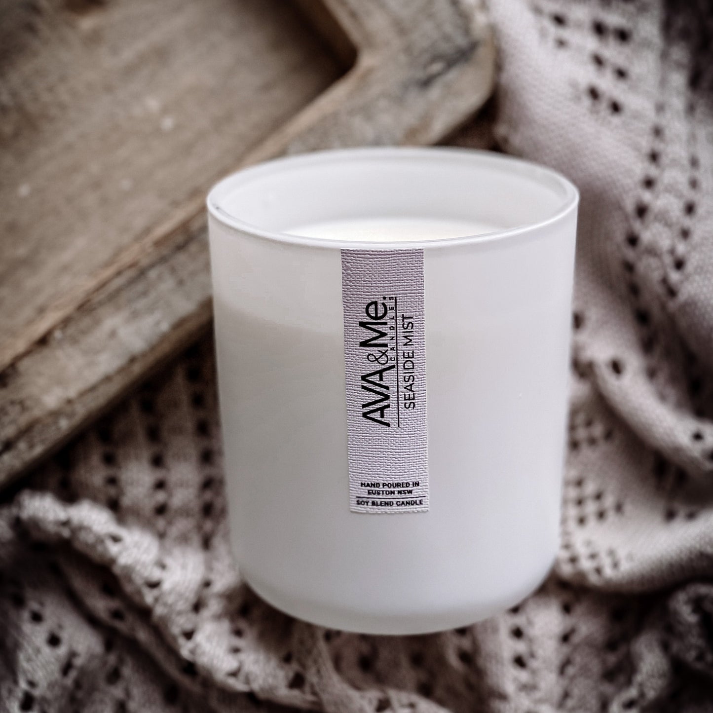 Seaside Mist Scented Candle Classic White Collection